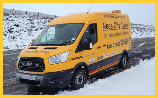 Ness City Tyres Van